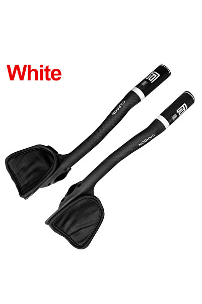 Choice WHITE Full Carbon Fiber Road Bicycle Handlebar Highway Rest Put Handle...