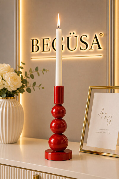 Begüsa Kule Mumluk Kırmızı