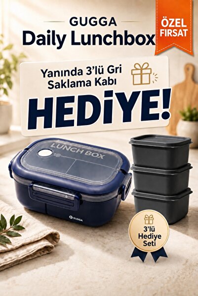 GUGGA Daily - Taşınabilir Yemek Kabı Lunchbox Diyet Spor Okul Beslenme Kutusu...