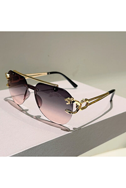 choice2 as picture shows grey pink KAMMPT Rimless Pilot Sunglasses Men Fashio...