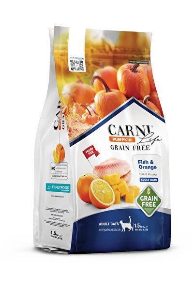 Pumpkin Tahılsız Kedi Balık & Portakal Yetişkin 1,5 Kg