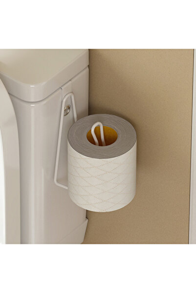 Choice1 WHITE Stainless Steel Wall-Mounted Toilet Paper Holder - No Drill Spa...