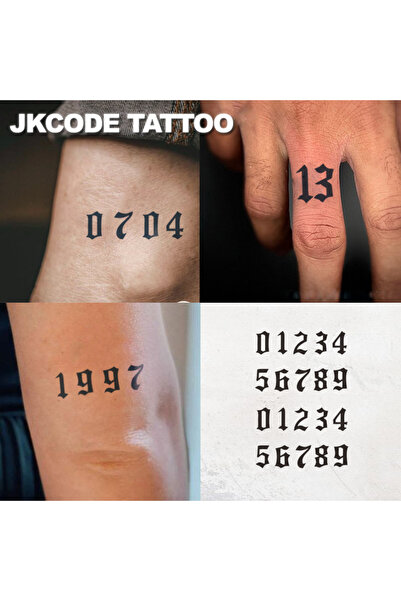 Choice Waterproof Semi-permanent Tattoos,Arabic numeral,Finger Tattoos, Magic...