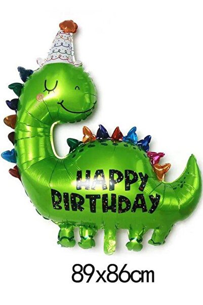 BeySüS Dinazor Folyo Balon Happy Birthday Baskılı