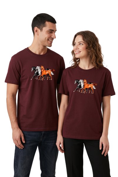 noetr Unisex Free Horses Graphic Printed 100% Cotton Premium Streetwear T-Shirt