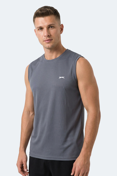 Slazenger Hazzar I Men's Sleeveless Dark Gray T-Shirt