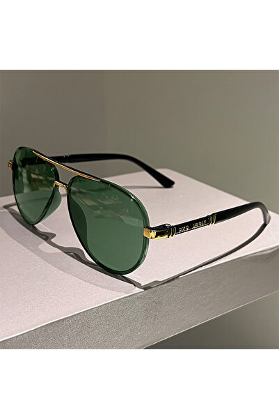 Choice1 without case dark green KAMMPT Vintage Pilot Sunglasses Men Fashion C...