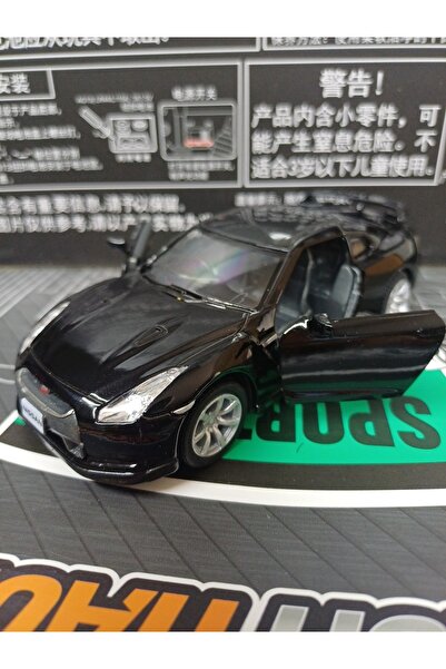 OYUNCAKSAHİLİ Nissan Gtr Metal Araba Kapılar Açılır 12.5cm Nıssan GTR Geri Çe...