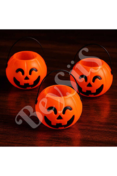 BeySüS Cadılar Bayramı Halloween Mini Balkabağı Kova 6lı Set