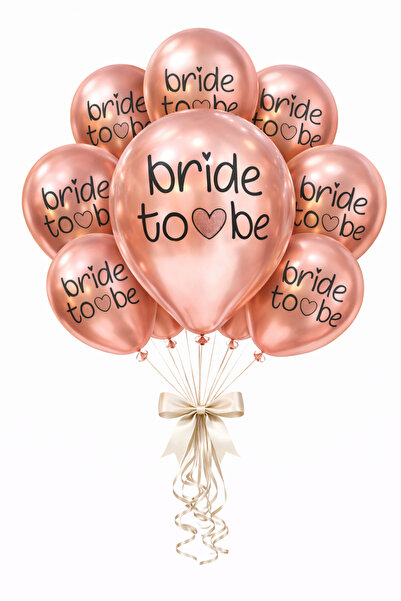 BeySüS Bride Balon Krom Rosegold 10lu 12 inç