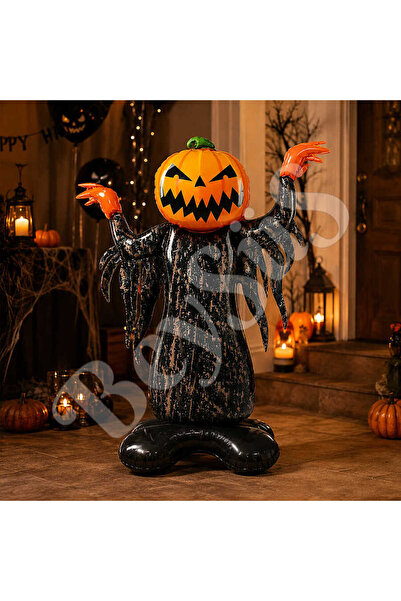 BeySüS Halloween Cadılar Bayramı Ayaklı Folyo Balon Bal Kabağı