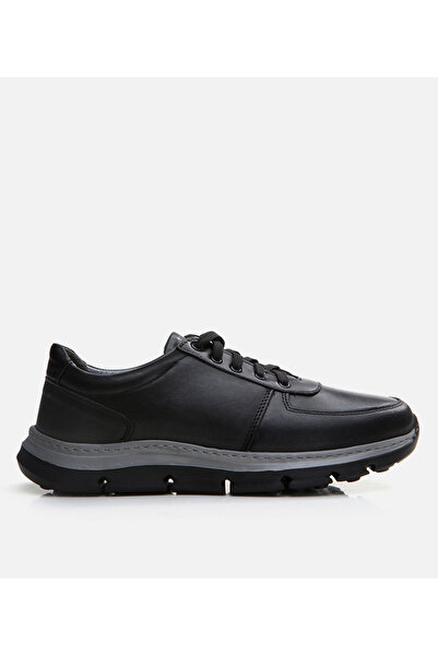 Hotiç Herren-Freizeitschuhe aus schwarzem Leder