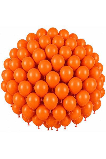 BeySüS Orange Color Latex Pastel Balloon (30 cm) - 100 Pieces