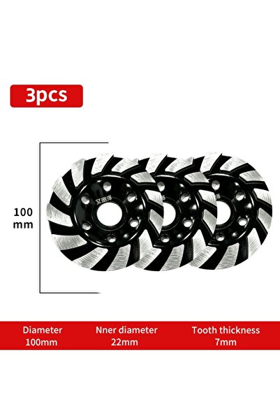 choice2 3pcs 2/3/5ps Diamond Grinding Disc Abrasive Cup Wheel Wear Resistant ...