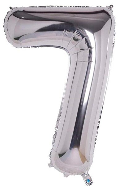 BeySüS Number Foil Balloon Silver 7 Number 40 Inch