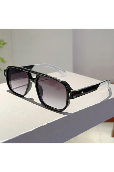Choice1 as picture shows black-gradient grey KAMMPT Vintage Rectagnle Sunglas...