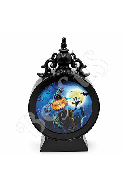 BeySüS Halloween Cadılar Bayramı Işıklı Masa Süsü Yarasa Turuncu Bal Kabağı