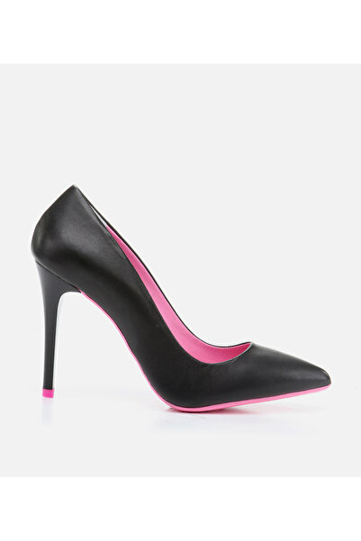 Hotiç Kadın Deri Siyah Stiletto