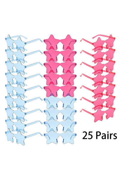 Choice as pciture shows 25 Pairs (13bl 12rr) 25 Pairs Rimless Star Shaped Sun...