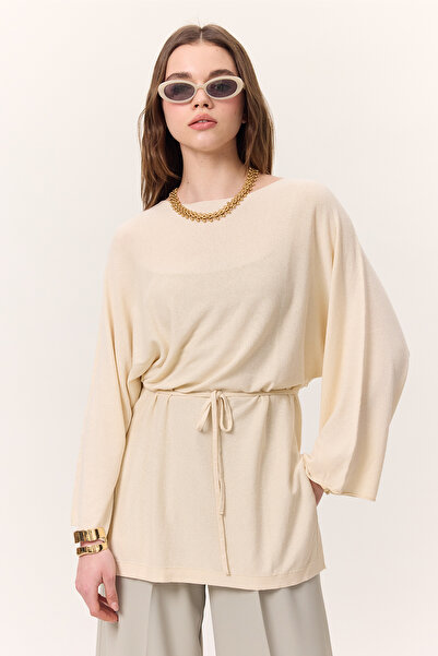 Manuka Trico Tunic with Belt Vanilla