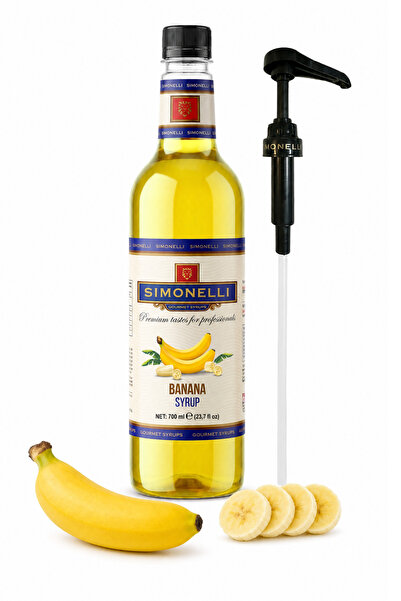Simonelli Muz Aromalı Kahve ve Kokteyl Şurubu 700 ml - İçecek, Frappe ve Tatl...