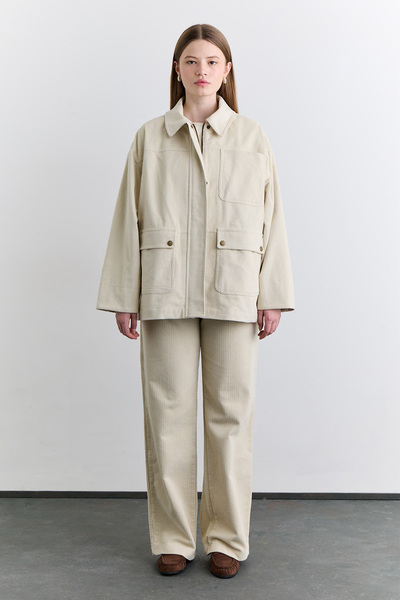 Manuka Velvet Worker Jacket Vanilla