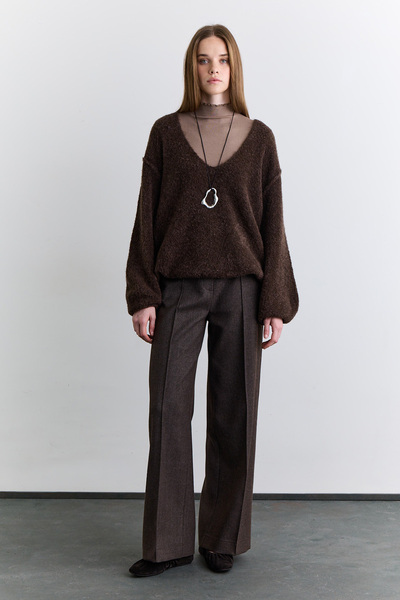 Manuka Soft Textured Sweater Aci Brown