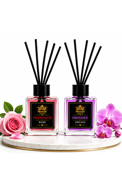 MOZAİC Luxury Floral Duo, Set 2 Parfumuri de Cameră cu Bețișoare, 2 x 100 ml