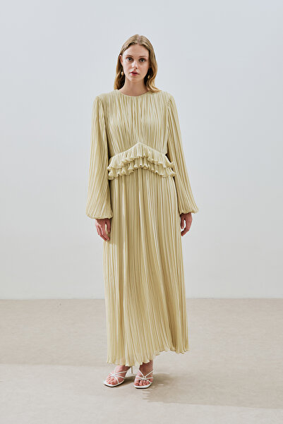 Manuka MILA Pleated Tiered Dress Sage