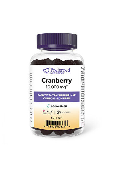 Preferred Nutrition Cranberry 10.000 mg pentru menținerea sănătății tractului...
