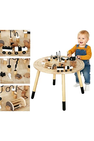 indiggo Masă de activități educaționale Montessori din lemn AdventureTable
