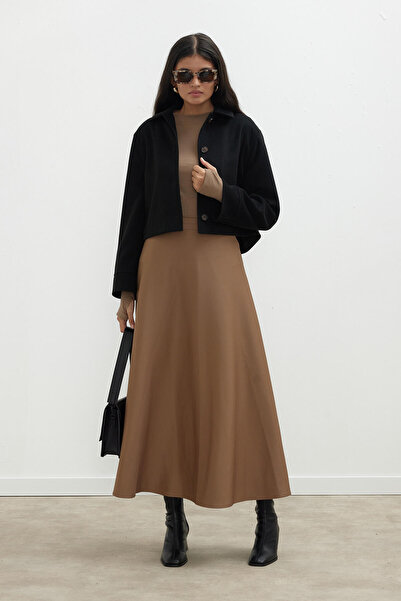 Manuka Mi̇randa Scuba Skirt Camel