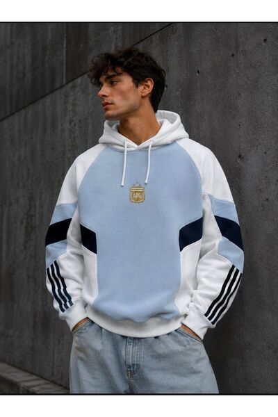 Premium renk bloklu oversize sweatshirt