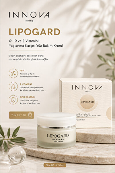 Innova Lipogard Q-10 ve E Vitaminli Yaşlanma Karşıtı Yüz Bakım Kremi 50 ml