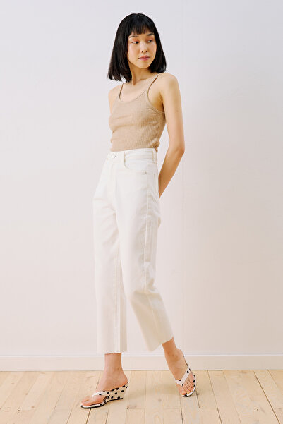 Manuka 1965 PANTALONI DREPT DENIM ECRU