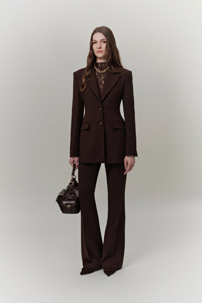 Manuka PREMIUM FLARED LEG FIT TROUSERS BROWN