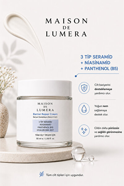 Maison De Lumera Bariyer Destekleyici Yoğun Nemlendirici Yüz Kremi – 3 Tip Se...