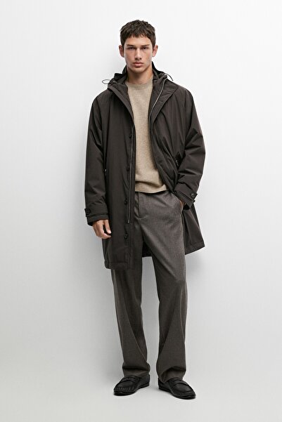 Massimo Dutti Uzun teknik parka