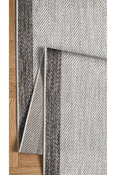Valery Home Loom Yeni Nesil Çerçeveli Sisal Yumuşak Dokuma Mutfak Koridor Kilim Kaymaz Pamuk Taban Bordürlü Halı