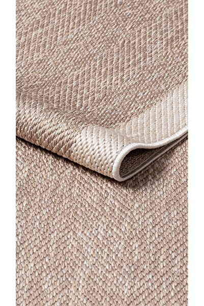 Valery Home Loom Yeni Nesil Çerçeveli Sisal Yumuşak Dokuma Mutfak Koridor Kilim Kaymaz Pamuk Taban Bordürlü Halı