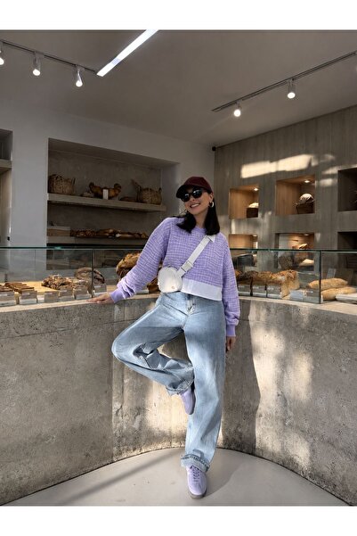 VERYMODA Bluză crop - Liliac |   F1544
