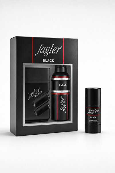 Jagler Black Erkek Parfüm 90ml Parfüm+150ml Deodorant+50 ml Roll