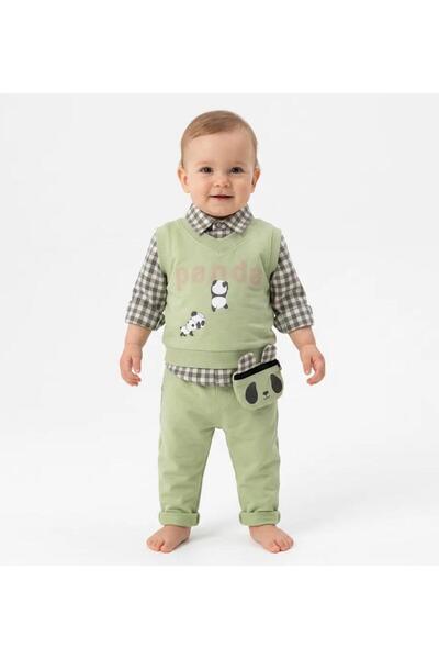 Efemkids 2'Lİ PANDA BASKILI ERKEK BEBEK TAKIM 3-6 ay 6-9 ay 9-12 ay 12-18 ay ...
