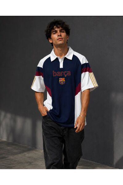 KUN SPORTSWEAR تي شيرت كبير الحجم بتصميم ريفي مستوحى من الطراز القديم والحنين للماضي