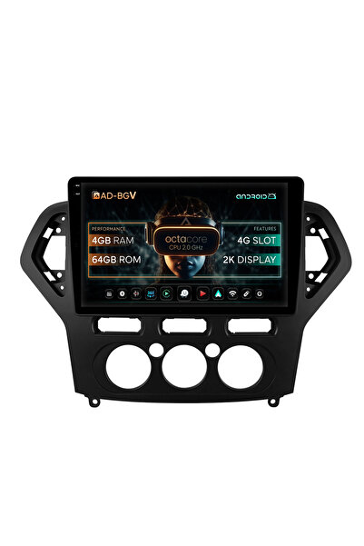 AutoDrop Navigatie Android Ford Mondeo (2007-2010) Clima Manuala, 9.5 inch, 4...