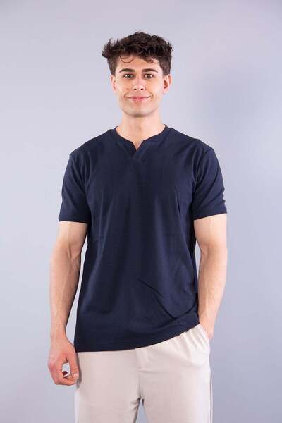 Mckanzie 2122 Hakim Yaka Modern Fit %100 Pamuk Basic T-shirt