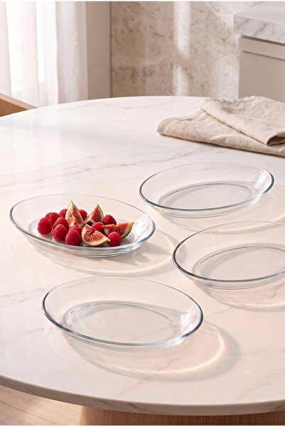 Paşabahçe 4-Pack Invitation Oval Plates