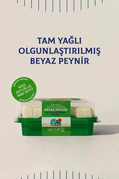 Akdu Tam Yağlı Beyaz Peynir 350 gr - Keçi Sütü Ağırlıklı, Olgunlaştırılmış, Ş...