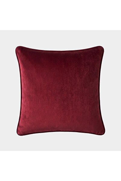 Lidoma Home "Merlot" Kadife Düz Kırlent Kılıfı - Bordo - 45x45