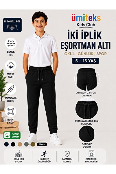 ümitteks iş ve okul kıyafetleri Black School Esortman Six-Two Yarn Compact Co...